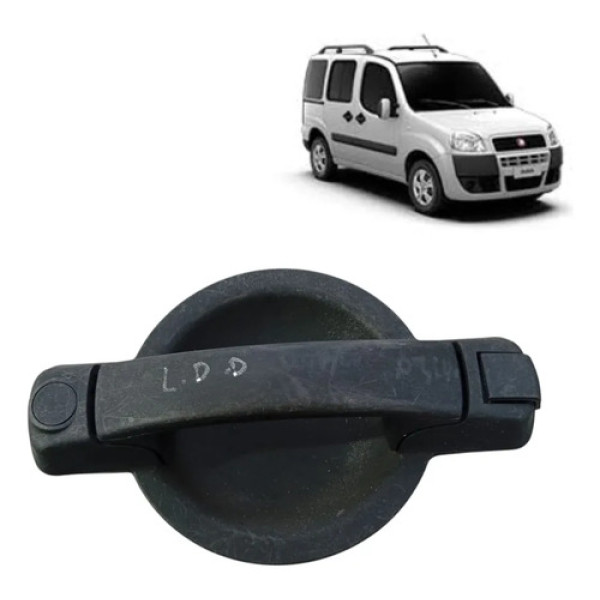 Abridor Porta De Correr Fiat Doblo 2013 2014 2015 2016 Preto Dianteira