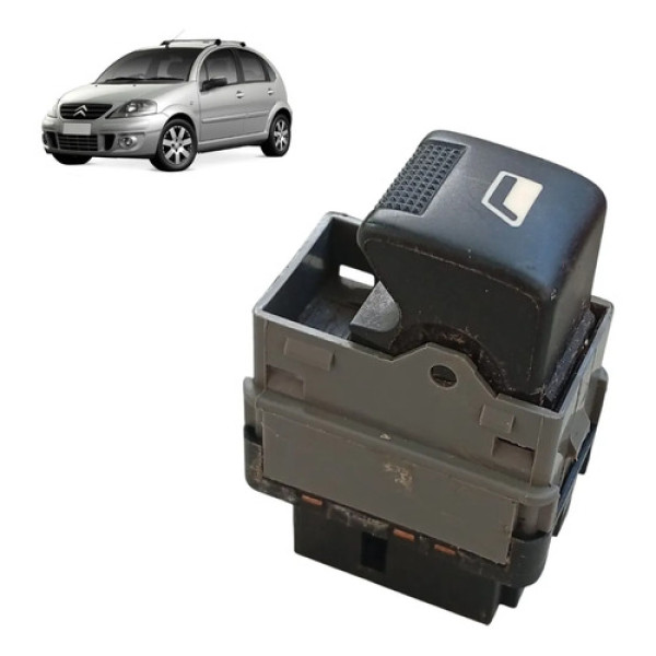 Botão Vidro Elétrico Traseiro Direito Citroen C3 2004 2012
