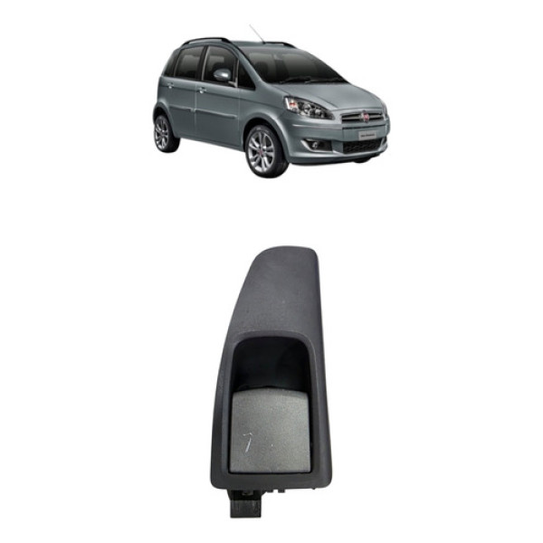 Maçaneta Interna Porta Esquerda Fiat Idea 2004 A 2016 Cinza-escuro Traseira