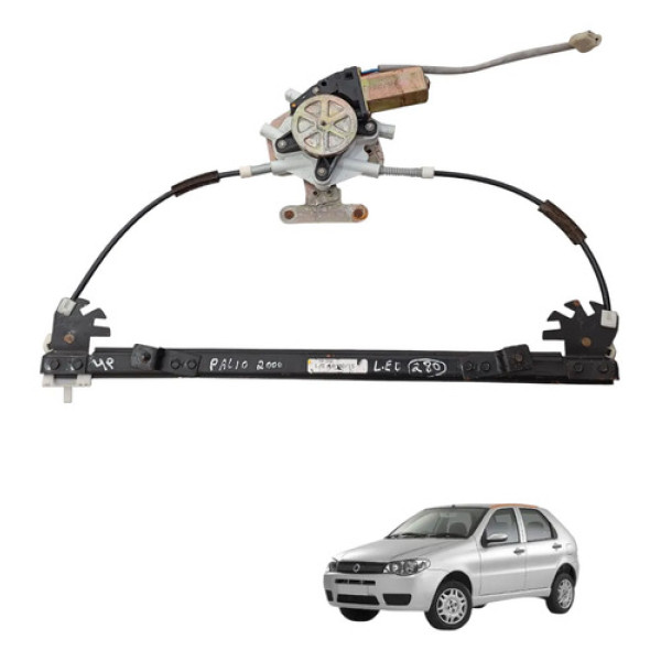 Máquina Vidro Dianteira Esquerda Fiat Palio 1999 A 2010
