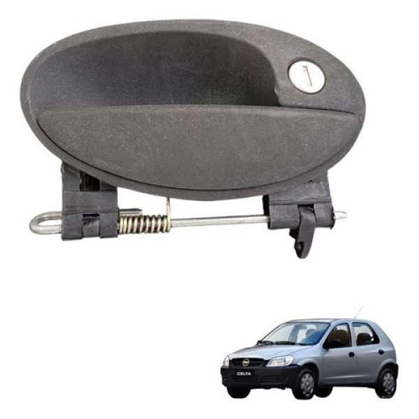 Maçaneta Externa Diant Direita Chevrolet Celta 2003 A 2017  Preto Dianteira