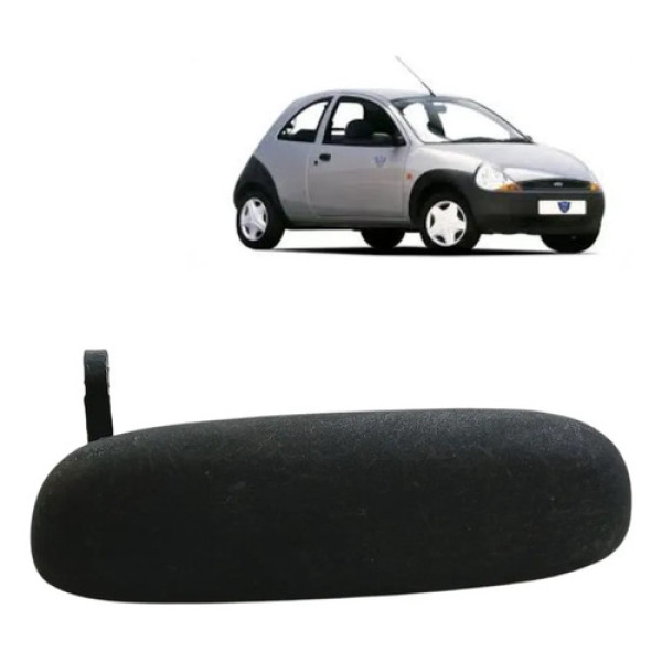 Macaneta Externa Direito Ford Fiesta Courier Ka 1996 A 2002 Preto