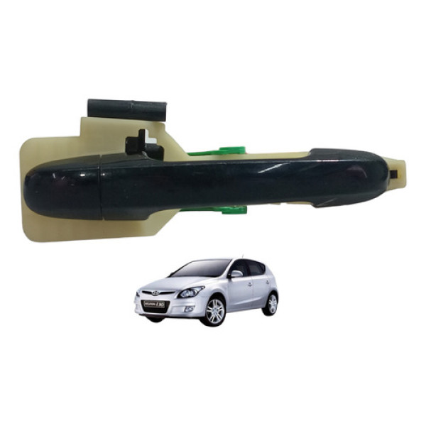 Maçaneta Externa Dianteira Direita Hyundai I30 2008 A 2012 Preto Dianteira