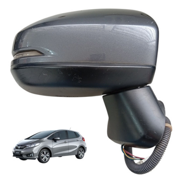 Retrovisor Elétrico Direito Pisca Seta Honda Fit 2015 A 2021