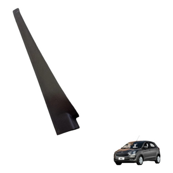 Acabamento Moldura Esquerda Painel Ford Ka 2015 A 2021 Preto Preto Listras