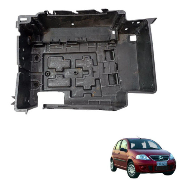 Suporte Caixa Bateria Citroen C3 2003 A 2012 Original Preto Preto