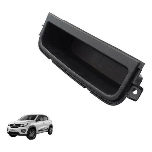 Moldura Porta Objetos Central Renault Kwid 2017 A 2021 Preto Preto