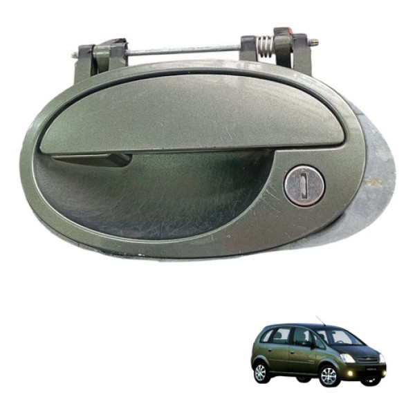 Maçaneta Externa Diant Esquerda Chevrolet Meriva 2003 A 2011 Verde-escuro Dianteira