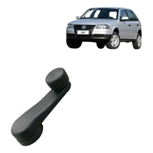 Maçaneta Manivela Vidro Gol G2 G3 G4 G5 G6 Fox Vw Cinza Preto