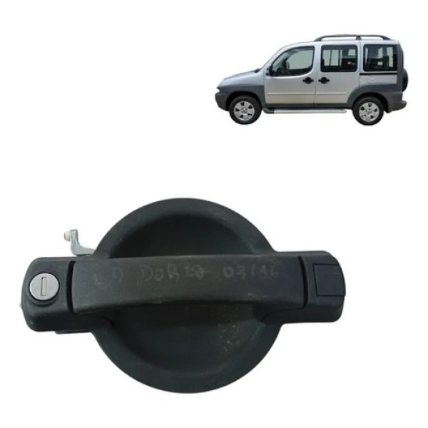 Maçaneta Externa Porta Fiat Doblo 2003-2011 Diant Direita Preto Dianteira