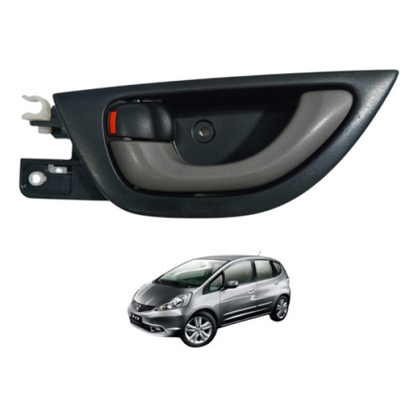 Maçaneta Interna Esquerda Honda Fit 2009 A 2014 Original Cinza-escuro Dianteira/traseira
