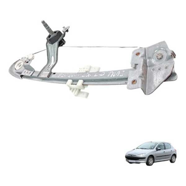 Máquina Vidro Traseira Direita Peugeot 206 2003 A 2010