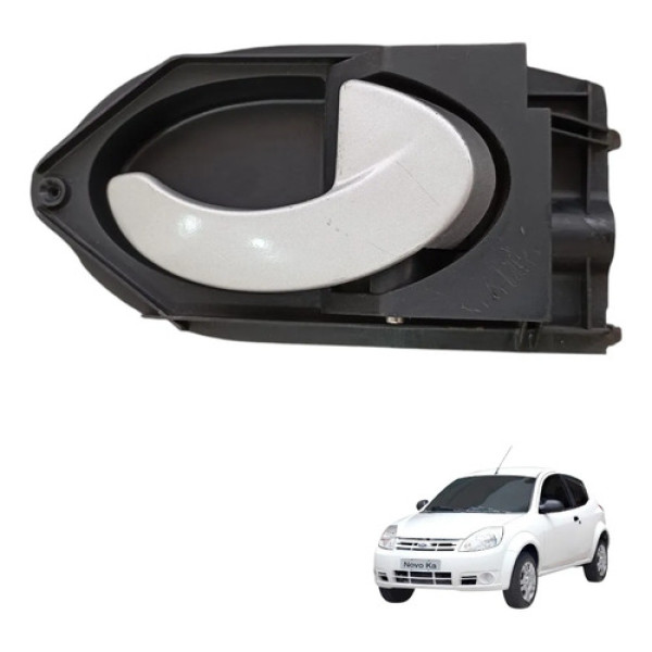Maçaneta Interna Dianteira Direita Ford Ka 2008 A 2013  Prateado Dianteira