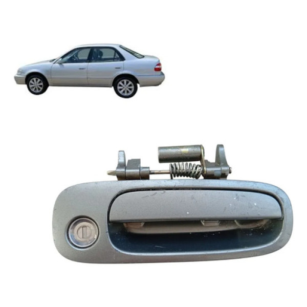 Maçaneta Toyota Corolla 98/02 Dianteira Lado Passageiro Prateado Dianteira