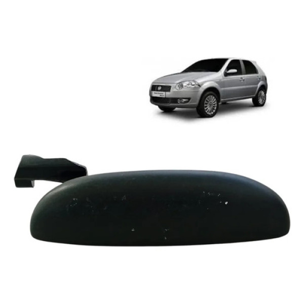 Maçaneta Externa Direita Fiat Palio Siena Strada 2000-2004 Preto Dianteira