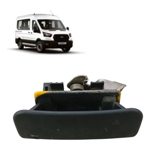 Maçaneta Externa Porta Lateral Corrediça - Ford Transit Preto Dianteira