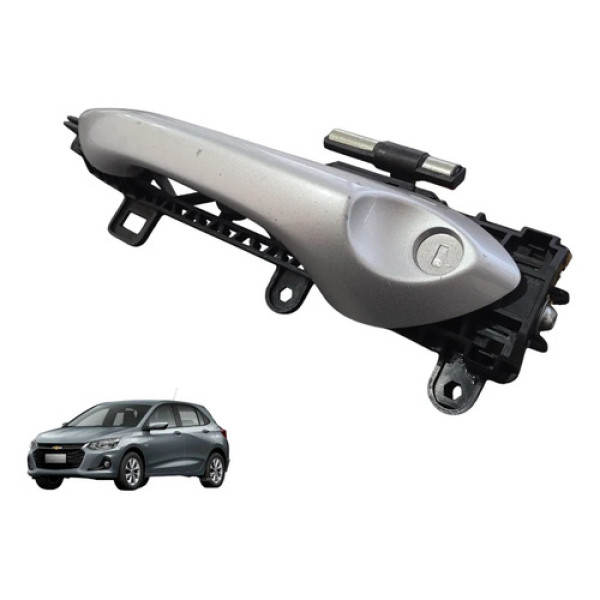 Maçaneta Externa Diant Esquerda Chevrolet Onix 2020 A 2022 Cinza Dianteira