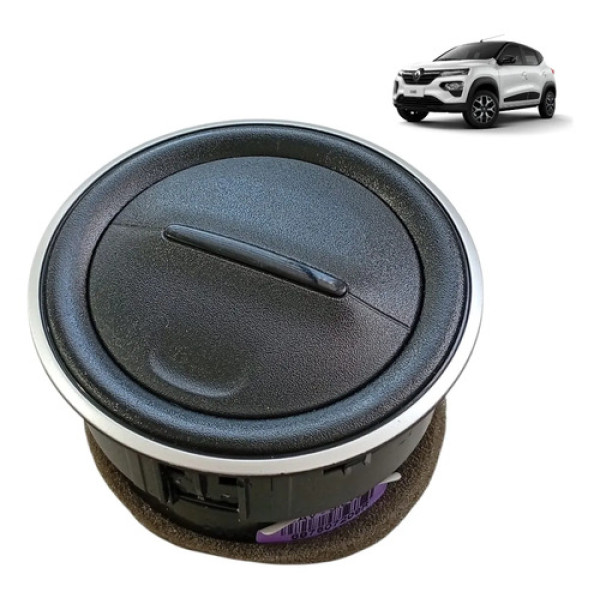 Difusor Lateral Saida Ar Renault Kwid Prata 2017 2020 2023