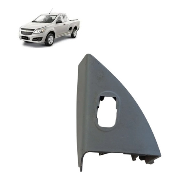 Moldura Interna Retrovisor Esquerdo Gm Agile Montana 11-2017 Cinza-escuro