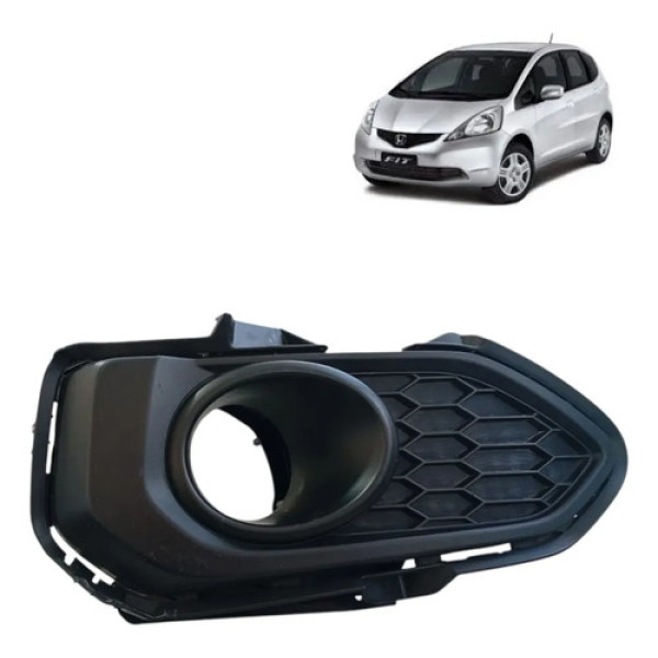 Moldura Do Milha Ld Honda Fit 2018 A 2021 71153t5nm502 Origi Preto Direito