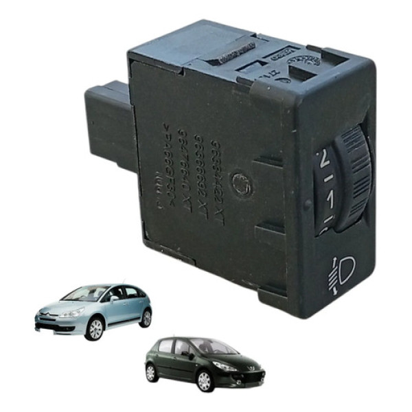 Botão Regulagem Farol Peugeot 307 Citroen C4 Pallas 2008/12