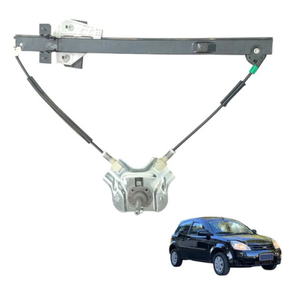 Máquina Manual Ford Ka 2009 Á 2013 Dianteiro Esquerdo Orig