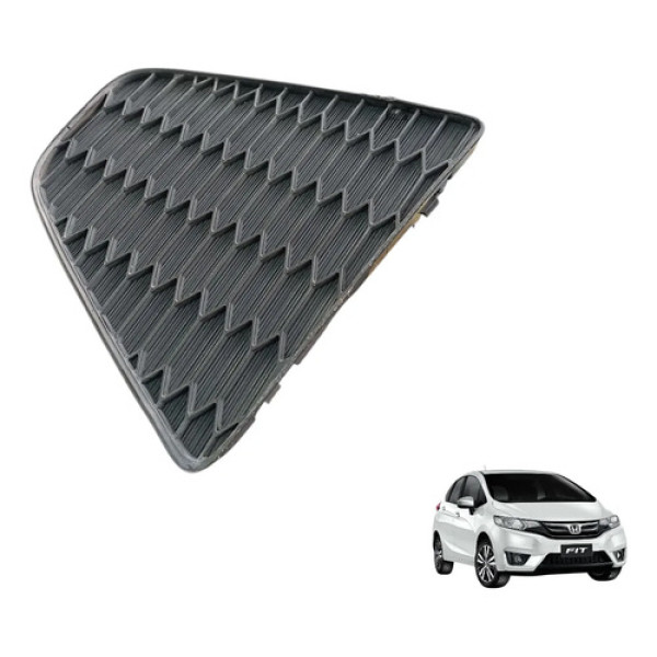 Moldura Tampa Parachoque Traseira Esq Honda Fit 2015 A 2017 Preto Esquerdo