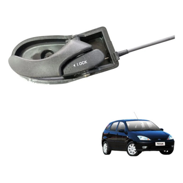 Maçaneta Interna Dianteira Direita Ford Focus 2001 A 2009  Preto Dianteira
