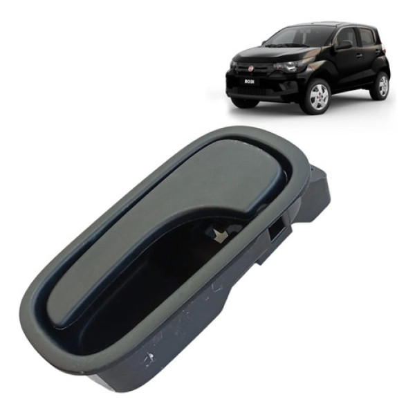 Maçaneta Interna Port Diant L/e Original Fiat Mobi 100180498 Preto Dianteira