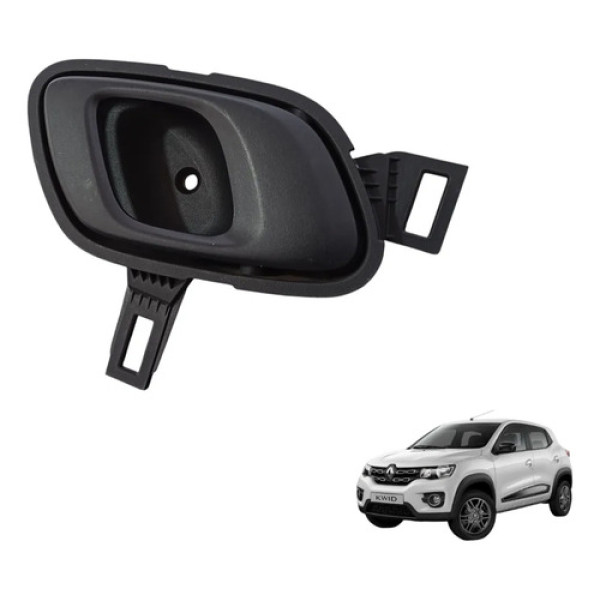 Maçaneta Interna Direita Renault Kwid 2017 A 2021 Original  Preto Dianteira/traseira