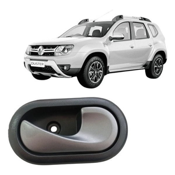 Maçaneta Interna Porta Direita Renault Duster Logan Sandero Preto Dianteira