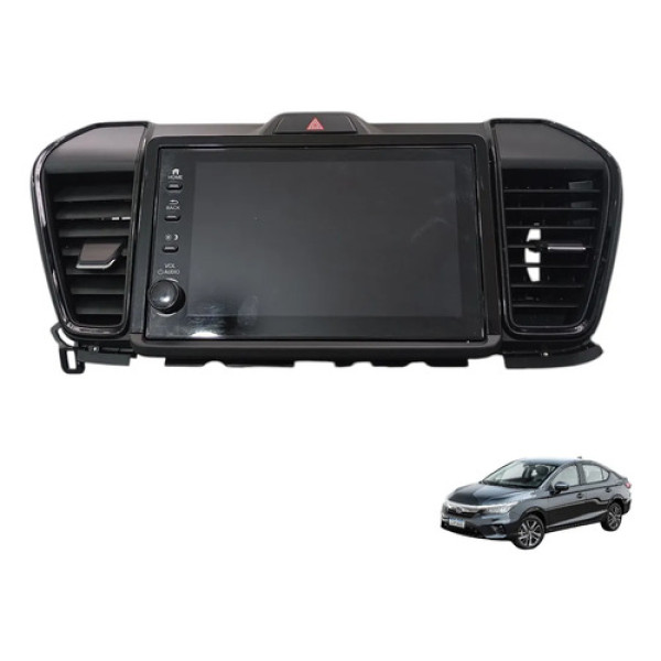 Moldura Central Multimídia Honda City 2022 A 2025 Original Preto