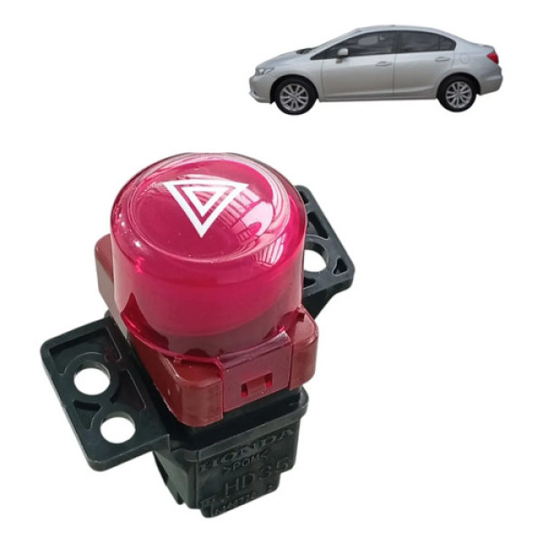 Botão Pisca Alerta Honda Civic 2012 A 2017 M46728 Vermelho