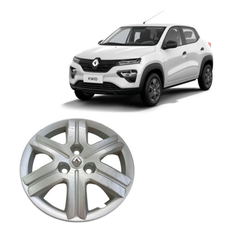 403152105r Calota Original Aro 14 Renault Kwid Zen Prateado 403152105r Calota Original Aro 14 Renault Kwid Zen Prateado