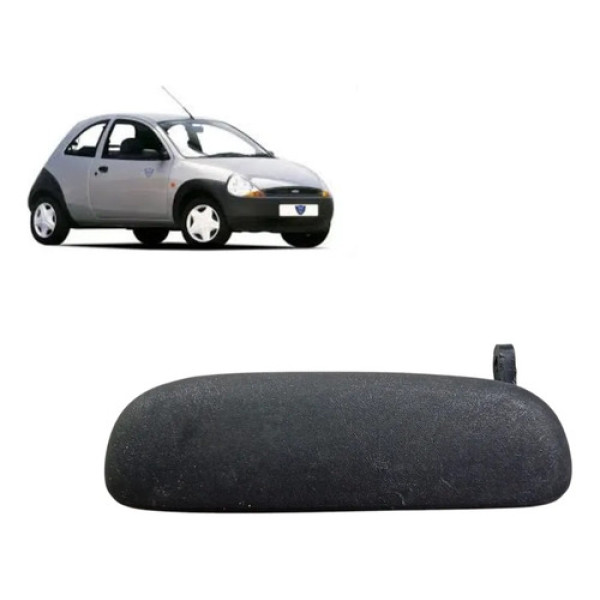 Maçaneta Externa Esquerda Porta Ford Ka Courier Fiesta Preto Dianteira