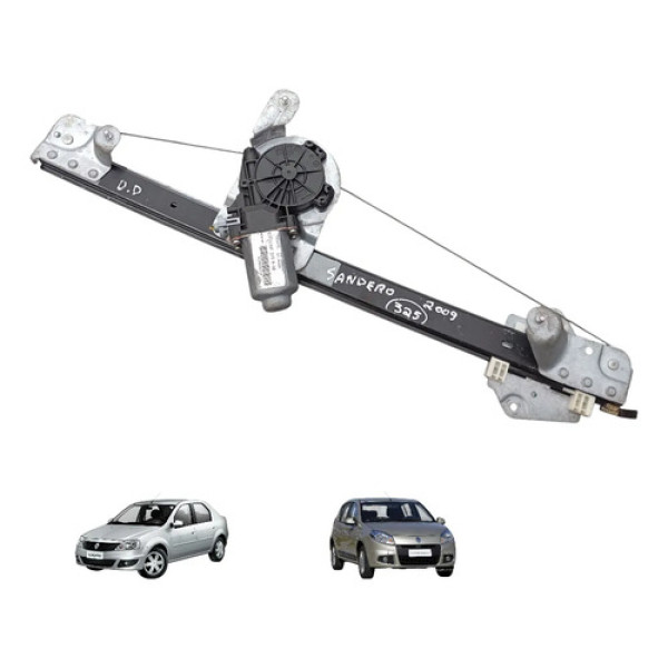 Máquina Vidro Diant Dir Renault Sandero Logan 2008 A 2013