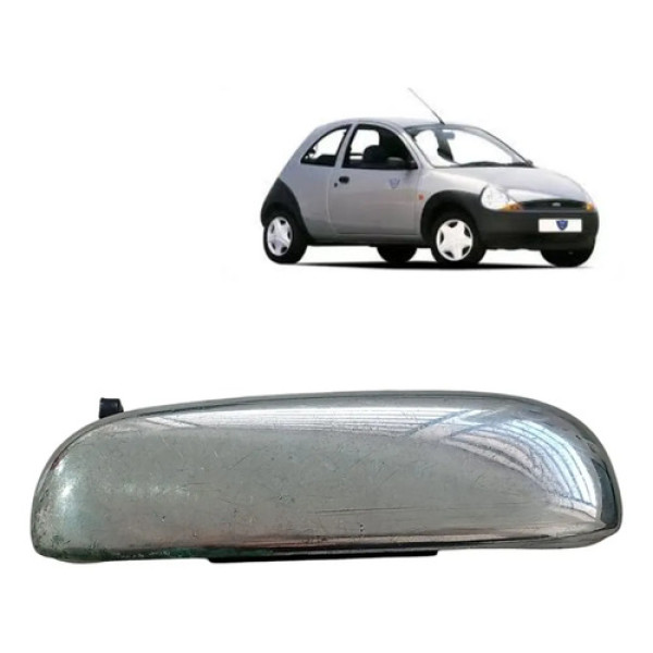 Maçaneta Externa Dianteira Direita Ford Ka 2008 A 2013 U630a Prateado Dianteira
