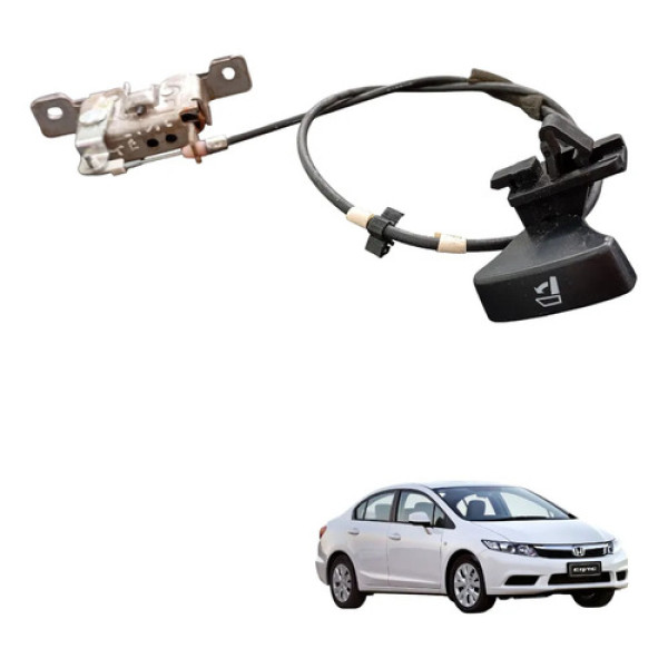 Cabo Trava Banco Traseiro Esquerdo Honda Civic 2012 A 2016 Preto