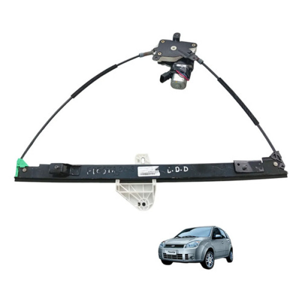 Máquina Vidro Elét Dianteiro Direito Ford Fiesta 2007 A 2014