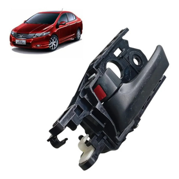 Maçaneta Interna Esquerda Honda City 2009 A 2014 Original Preto Dianteira/traseira