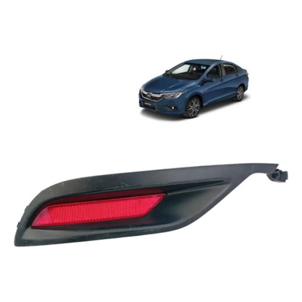 Moldura Refletor Olho De Gato Honda City 2018 A 2021 Esq Preto
