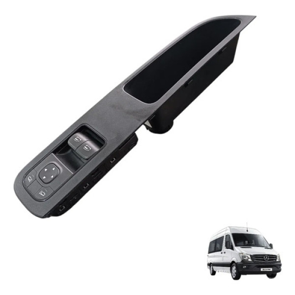 Moldura Botão Vidro Diant Esq Mercedes Sprinter 2019 A 2024