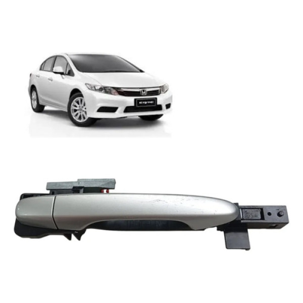Maçaneta Externa Dianteira Direita Honda Civic 2013 A 2015 Prateado