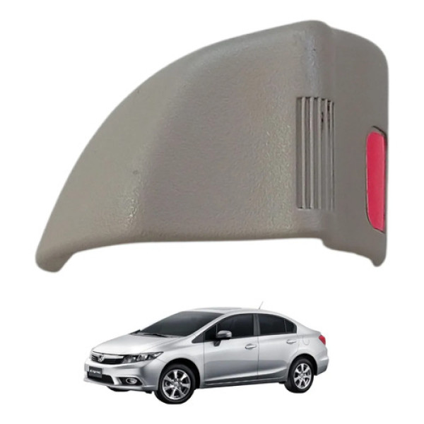 Acabamento Trava Maçaneta Int Esquerda Honda Civic 2012/16 Cinza Dianteira/traseira