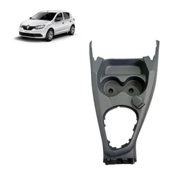 Console Porta Copos Renault Sandero 2015/2020 969100174r Preto