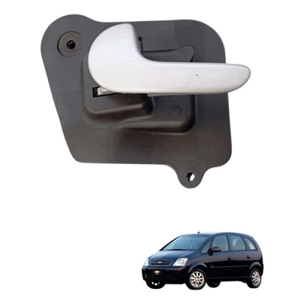 Maçaneta Interna Tras Esquerda Chevrolet Meriva 2003 A 2012 Prateado Dianteira/traseira