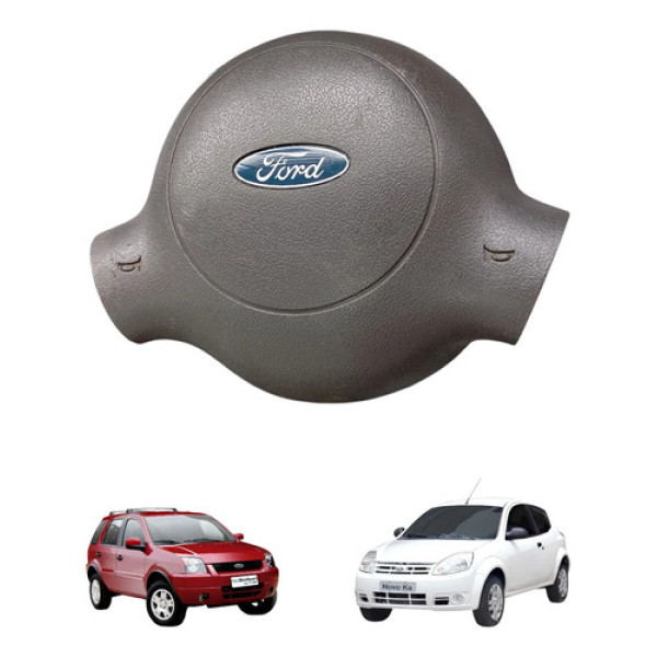 Capa Tampa Buzina Do Volante Ford Ka Ecosport 2006 A 2012  Preto