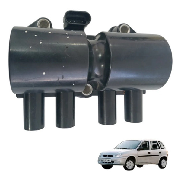 Bobina De Ignição 4 Pinos Corsa 8v 1.0 2002/03 Ds20013 Orig