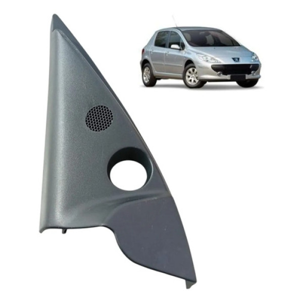 Acabamento Interno Retrovisor Esq. Peugeot 207 2008 A 2013 Cinza-escuro