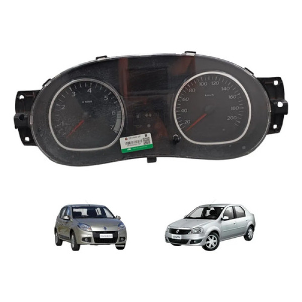 Painel Instrumentos Renault Sandero Logan 2008 A 2014 Preto Preto